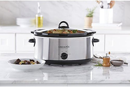 7 Quart Oval Manual Slow Cooker – Stainless Steel - Curated Catalog O0