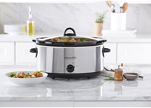 7 Quart Oval Manual Slow Cooker – Stainless Steel - Curated Catalog O0