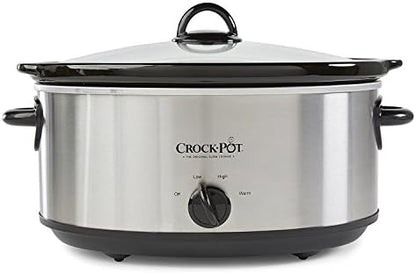 7 Quart Oval Manual Slow Cooker – Stainless Steel - Curated Catalog O0