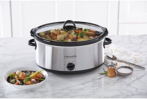 7 Quart Oval Manual Slow Cooker – Stainless Steel - Curated Catalog O0