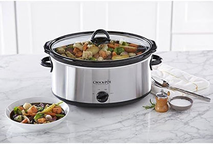 7 Quart Oval Manual Slow Cooker – Stainless Steel - Curated Catalog O0