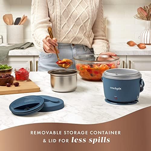 Electric Lunch Box Food Warmer 20oz – Faded Blue - Curated Catalog O5