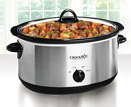 7 Quart Oval Manual Slow Cooker – Stainless Steel - Curated Catalog O0