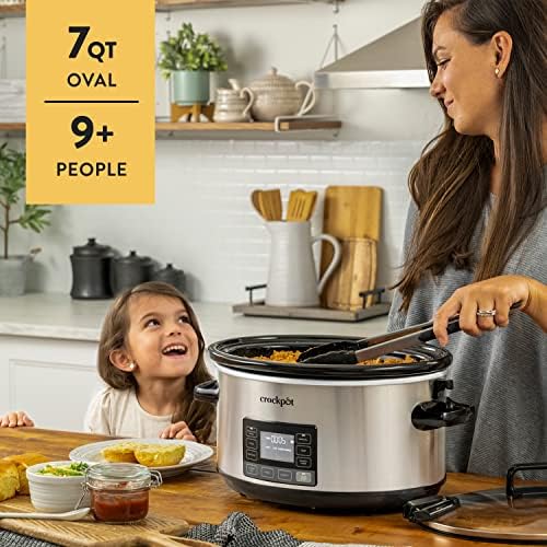 7 Quart Portable Programmable Slow Cooker with Timer - Curated Catalog L9