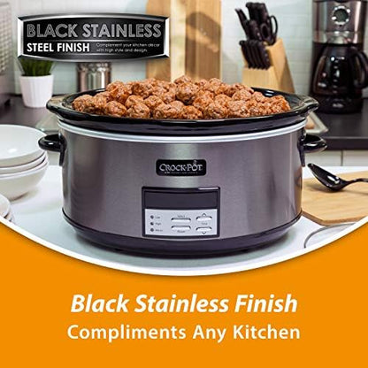 8 Quart Programmable Slow Cooker with Auto Warm - Curated Catalog X7