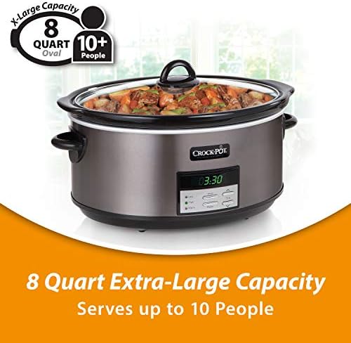 8 Quart Programmable Slow Cooker with Auto Warm - Curated Catalog X7