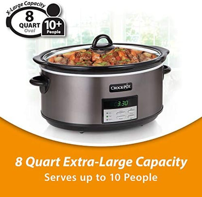 8 Quart Programmable Slow Cooker with Auto Warm - Curated Catalog X7