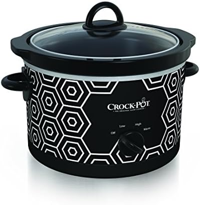 4.5 Quart Portable Slow Cooker – Black & White - Curated Catalog I4