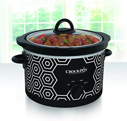 4.5 Quart Portable Slow Cooker – Black & White - Curated Catalog I4