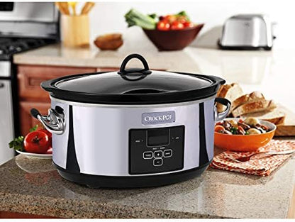 7 Quart Programmable Slow Cooker – Polished Platinum - Curated Catalog E7