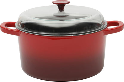3 Quart Enameled Cast Iron Dutch Oven – Aqua - Curated Catalog F0
