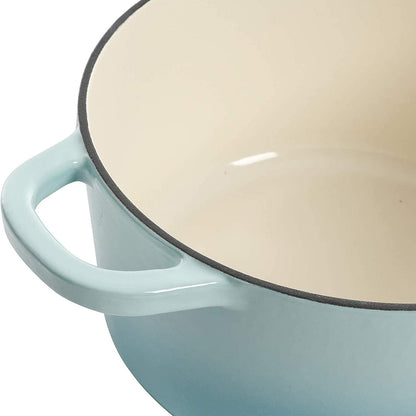 3 Quart Enameled Cast Iron Dutch Oven – Aqua - Curated Catalog F0