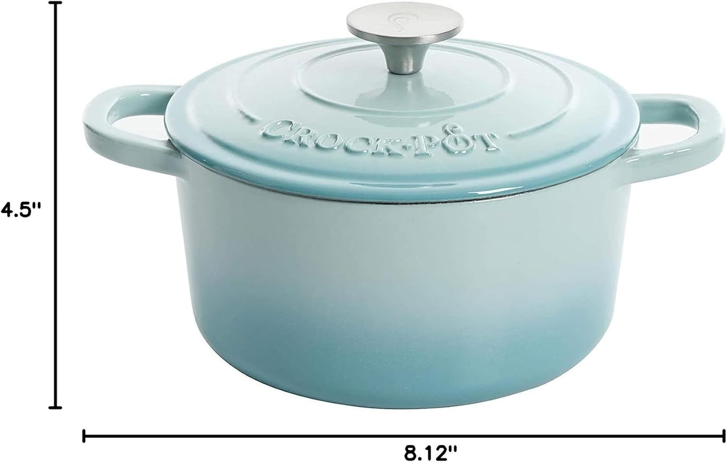 3 Quart Enameled Cast Iron Dutch Oven – Aqua - Curated Catalog Z0