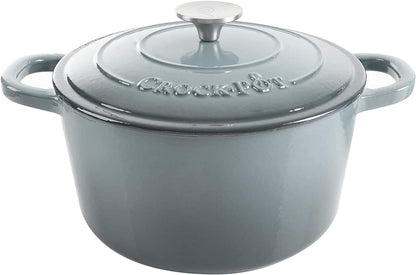 3 Quart Enameled Cast Iron Dutch Oven – Aqua - Curated Catalog F0
